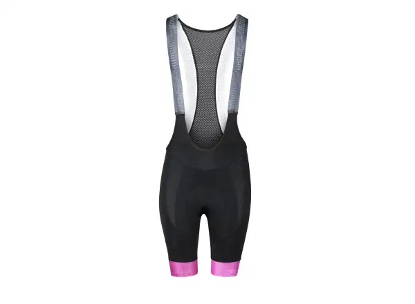 Force Stripe Lady dámské kraťasy s laclem a vložkou černá/růžová