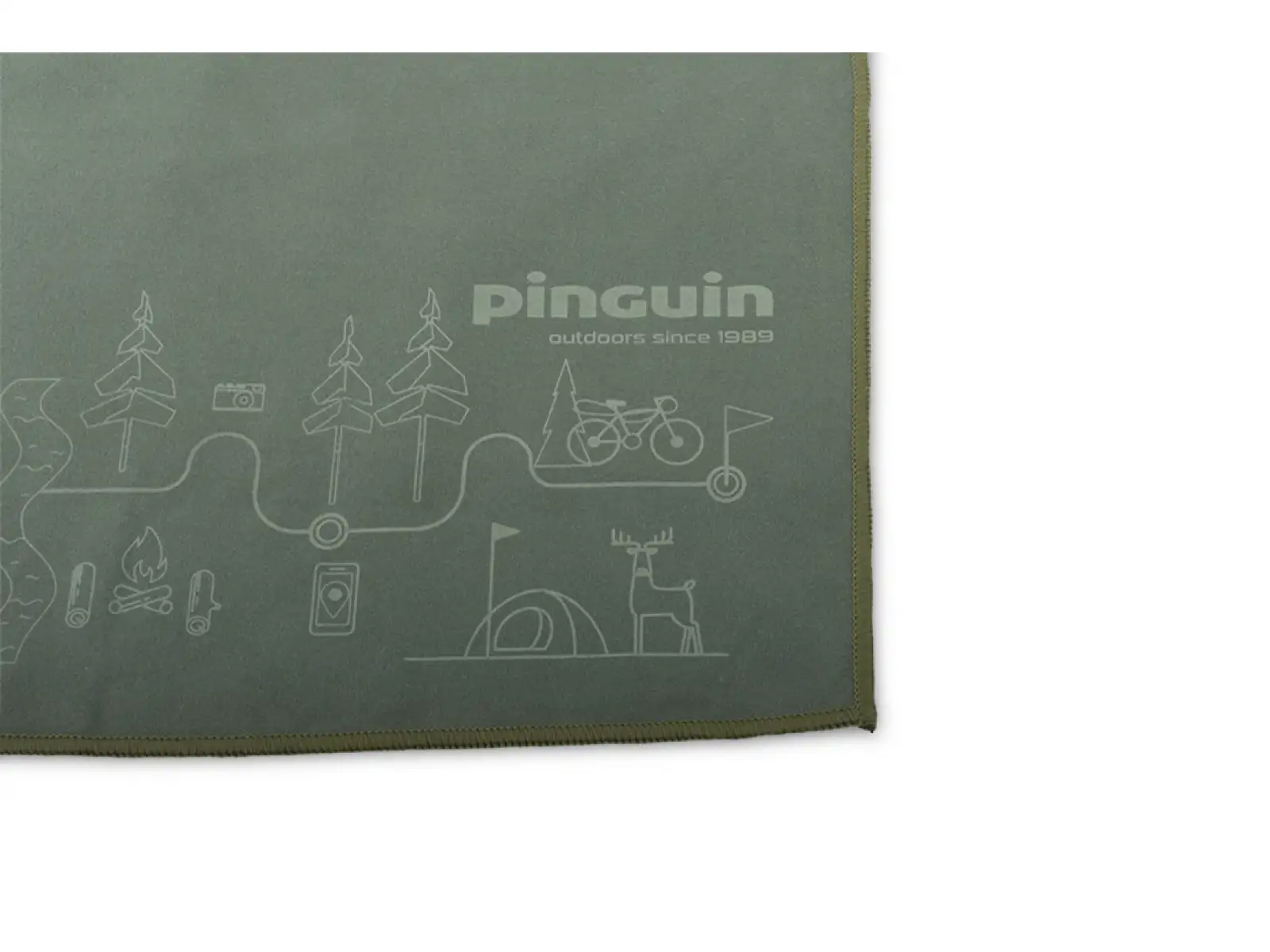 Pinguin ručník M mapa šedá