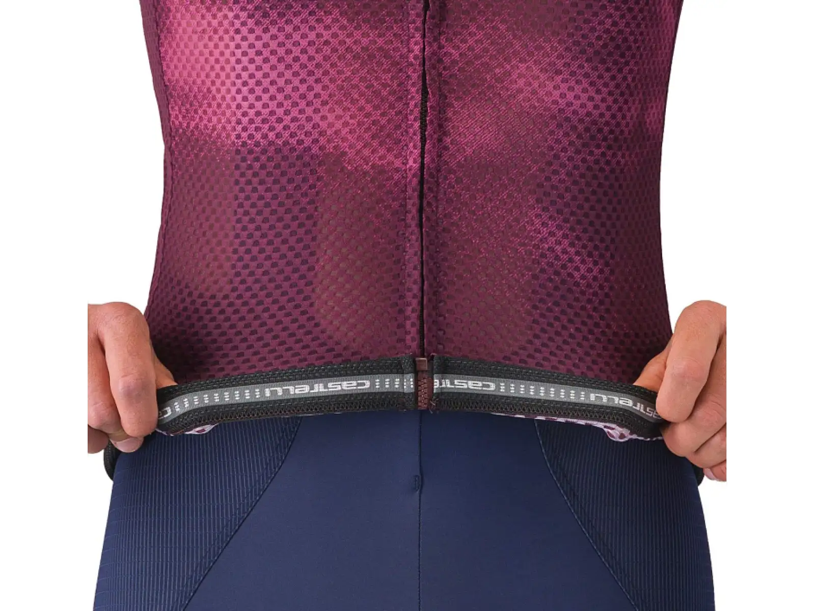 Castelli Climber's A/C pánský dres krátký rukáv Deep Bordeaux/White