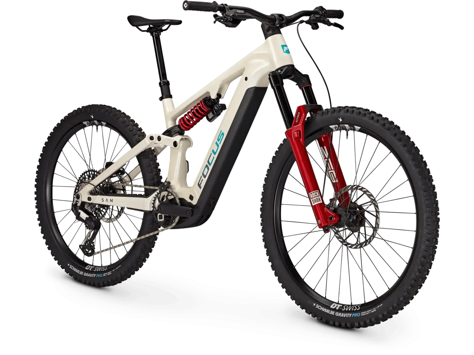 Focus SAM 9 600Wh celoodpružené elektrokolo Champagne / Shellwhite