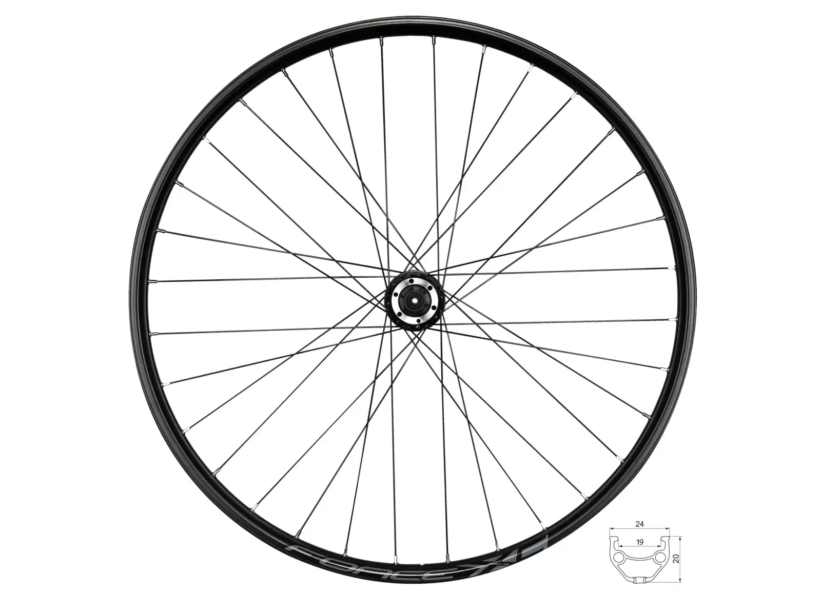 Force XC Disc 28/29" zadní vypletené kolo ořech Shimano