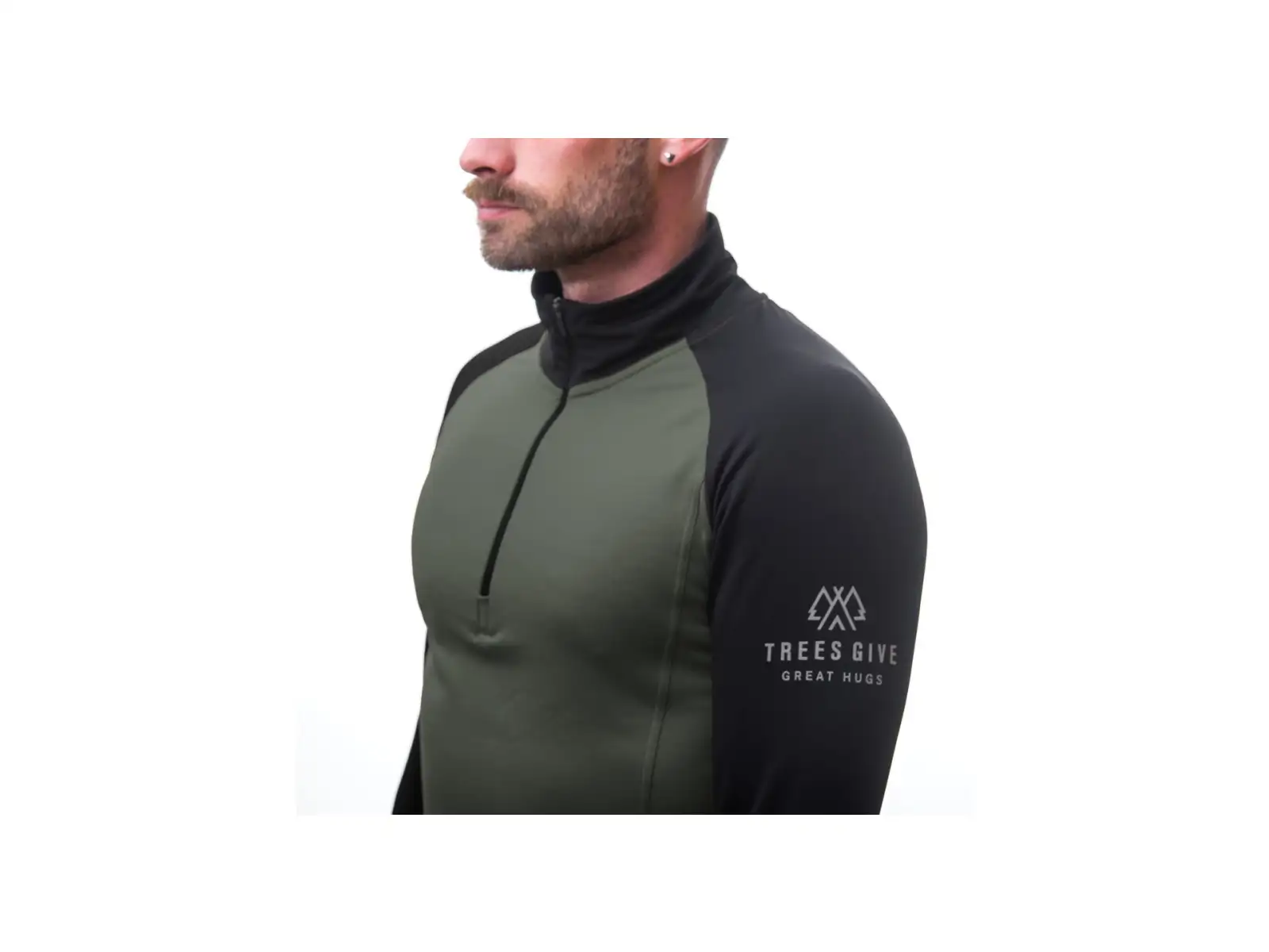 Sensor Coolmax Thermo pánská mikina Olive Green/černá