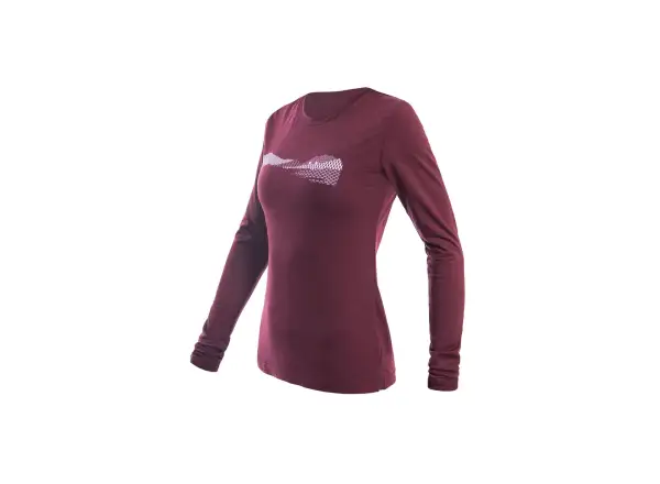 Sensor Merino Air PT Hills dámské triko dlouhý rukáv Port Red