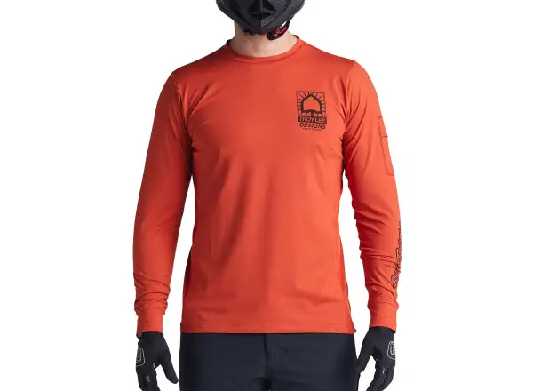 Troy Lee Designs Ruckus Ride Tee Create To Destroy pánský dres dlouhý rukáv Brick
