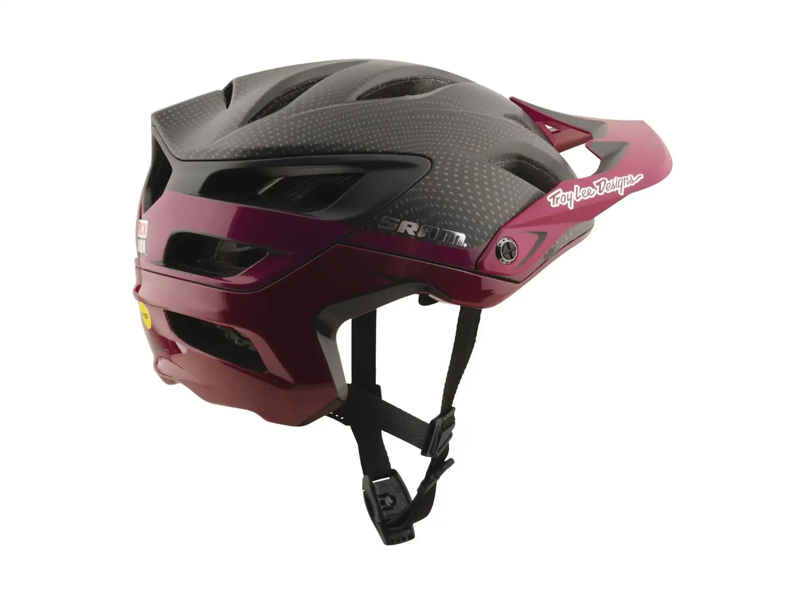 Troy Lee Designs x SRAM A3 přilba Radioscape Black/Berry