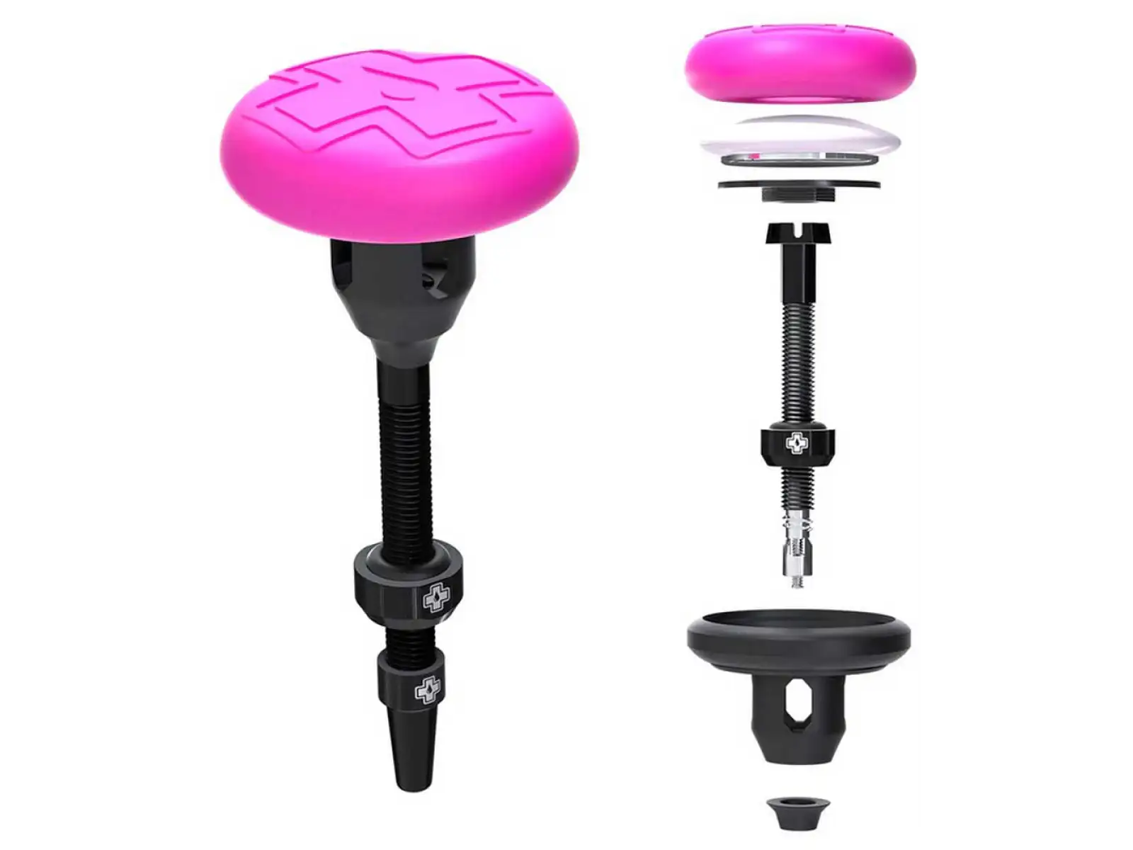Muc-Off Tubeless  Tag holder Valve kit 44 mm Black