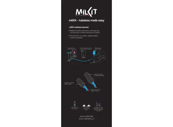 milKit booster 2v1 tlaková pumpa 0,6 l černá