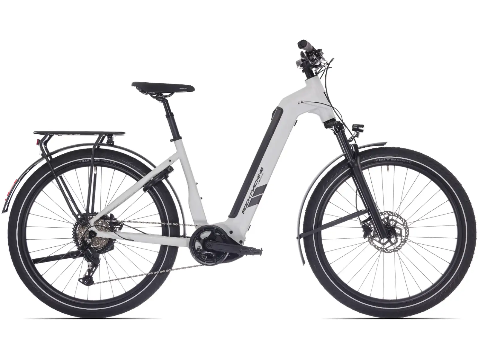 Rock Machine eRokk B70 City nízkonástupové elektrokolo Matte Limerock Grey