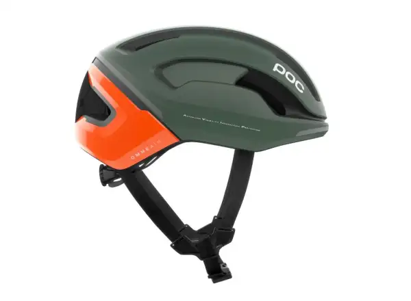 POC Omne Beacon MIPS cyklistická přilba Fluorescent Orange AVIP/Epidote Green Matt