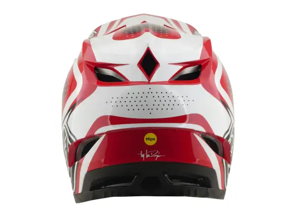 Troy Lee Designs D4 Polyacrylite MIPS přilba Line Fire/white