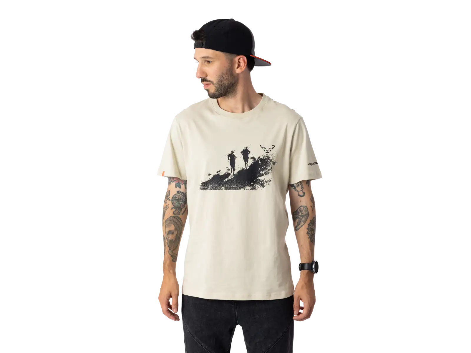 Dynafit Graphic Cotton pánské triko krátký rukáv Overcast/Runners