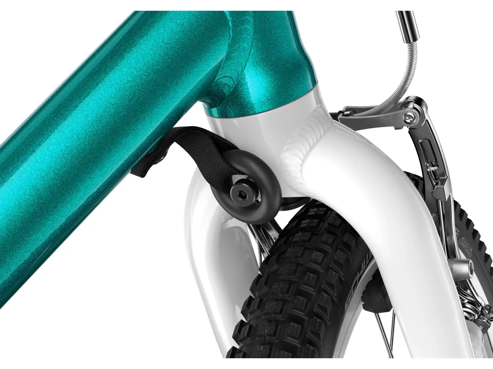 Woom GO 1 Plus Metallic Turquoise 14 dětské odrážedlo