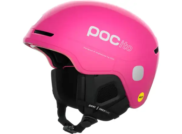 POC POCito Obex MIPS dětská lyžařská přilba Fluorescent Pink