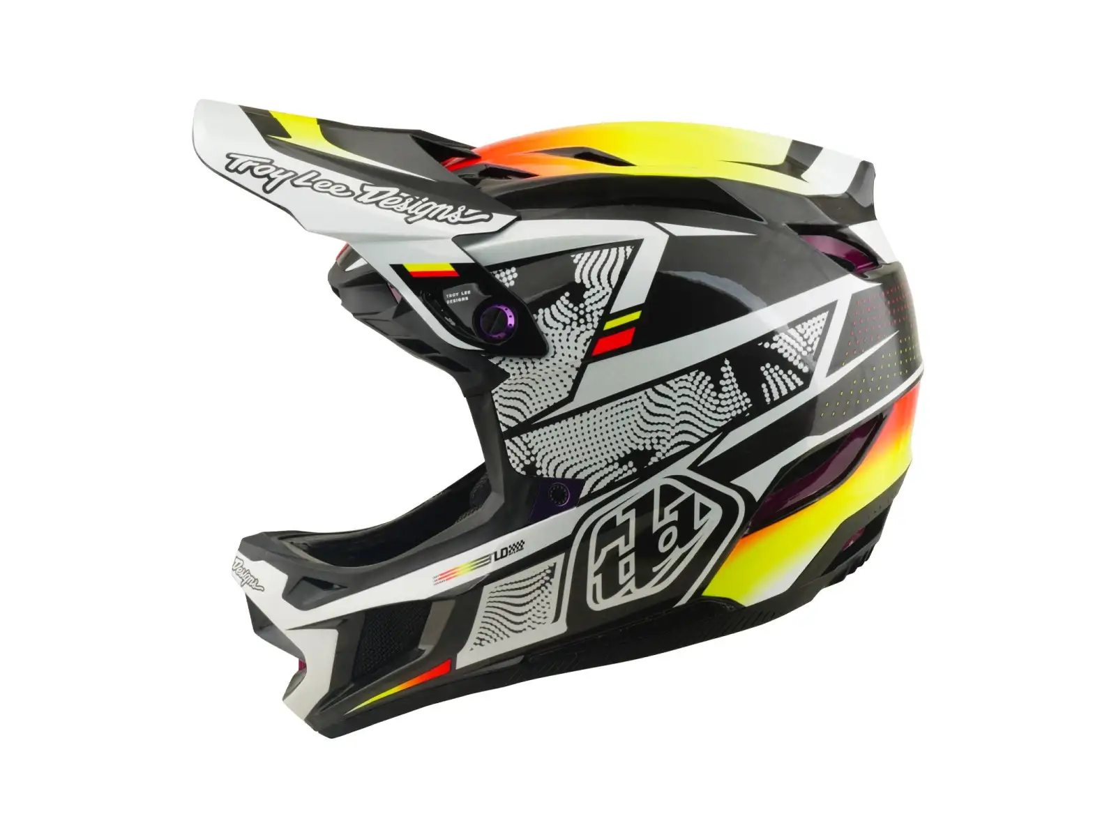 Troy Lee Designs D4 Carbon MIPS přilba Lined up Black