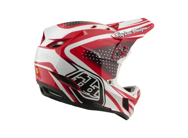 Troy Lee Designs D4 Polyacrylite MIPS přilba Line Fire/white