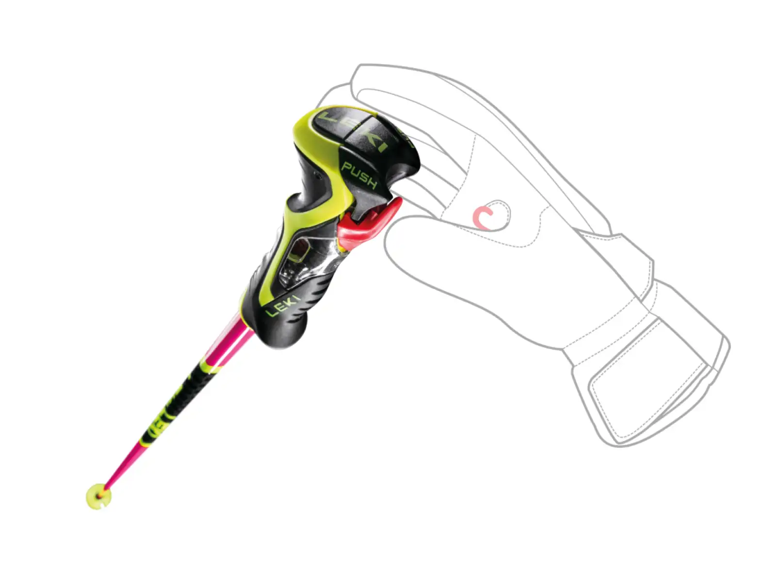 Leki WCR TBS SL 3D sjezdové hole Neonpink/Black/Neonyellow