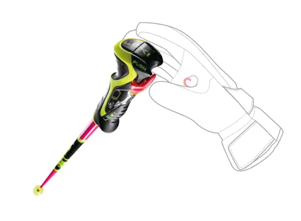 Leki WCR TBS SL 3D sjezdové hole Neonpink/Black/Neonyellow