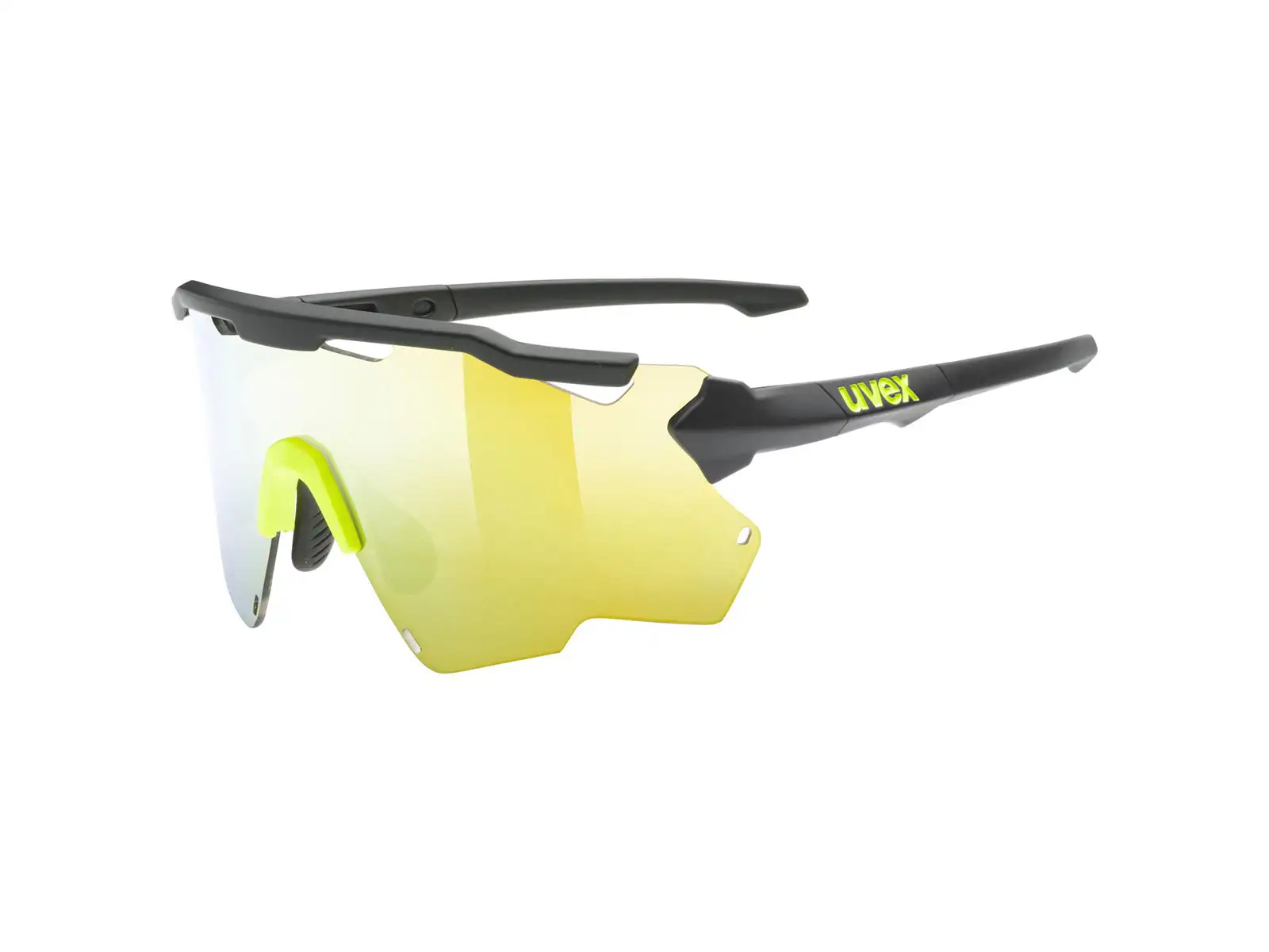UVEX Sportstyle 228 brýle Black Lime Mat / Mirror Yellow (Cat. 3)