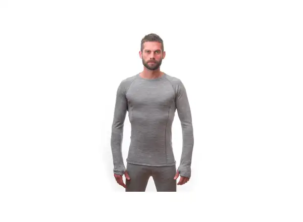 Sensor Merino Bold pánské triko dlouhý rukáv cool gray