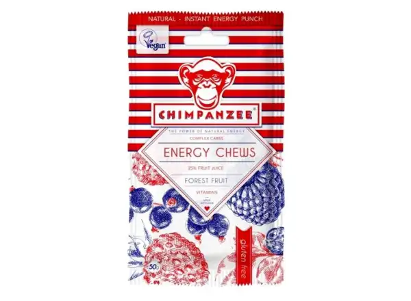 Chimpanzee Energy Chews gumové bonbony Forest Fruit 30 g