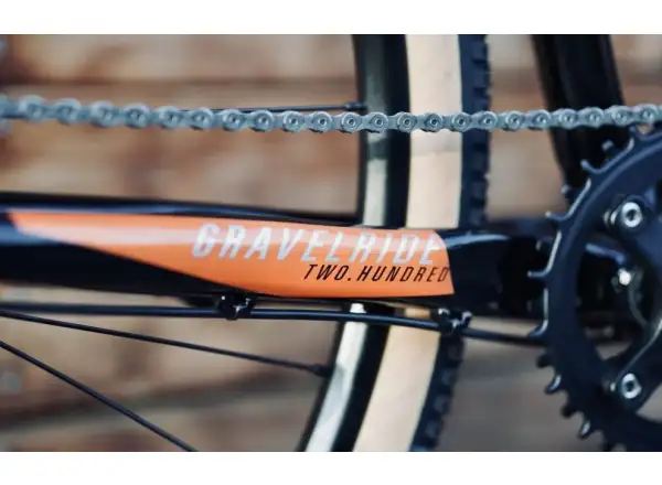 Rock Machine Gravelride 200 gravel kolo Gloss Black/Brick Orange/Silver