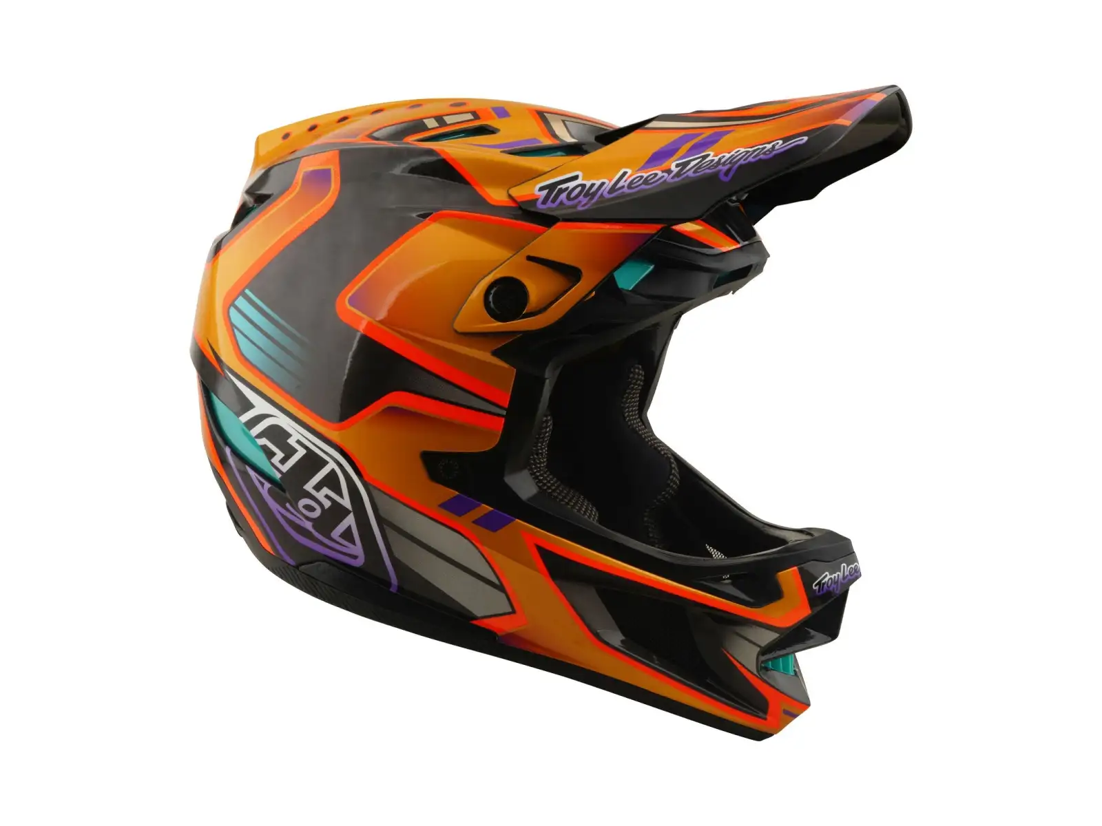 Troy Lee Designs D4 Carbon MIPS přilba Crest Gold