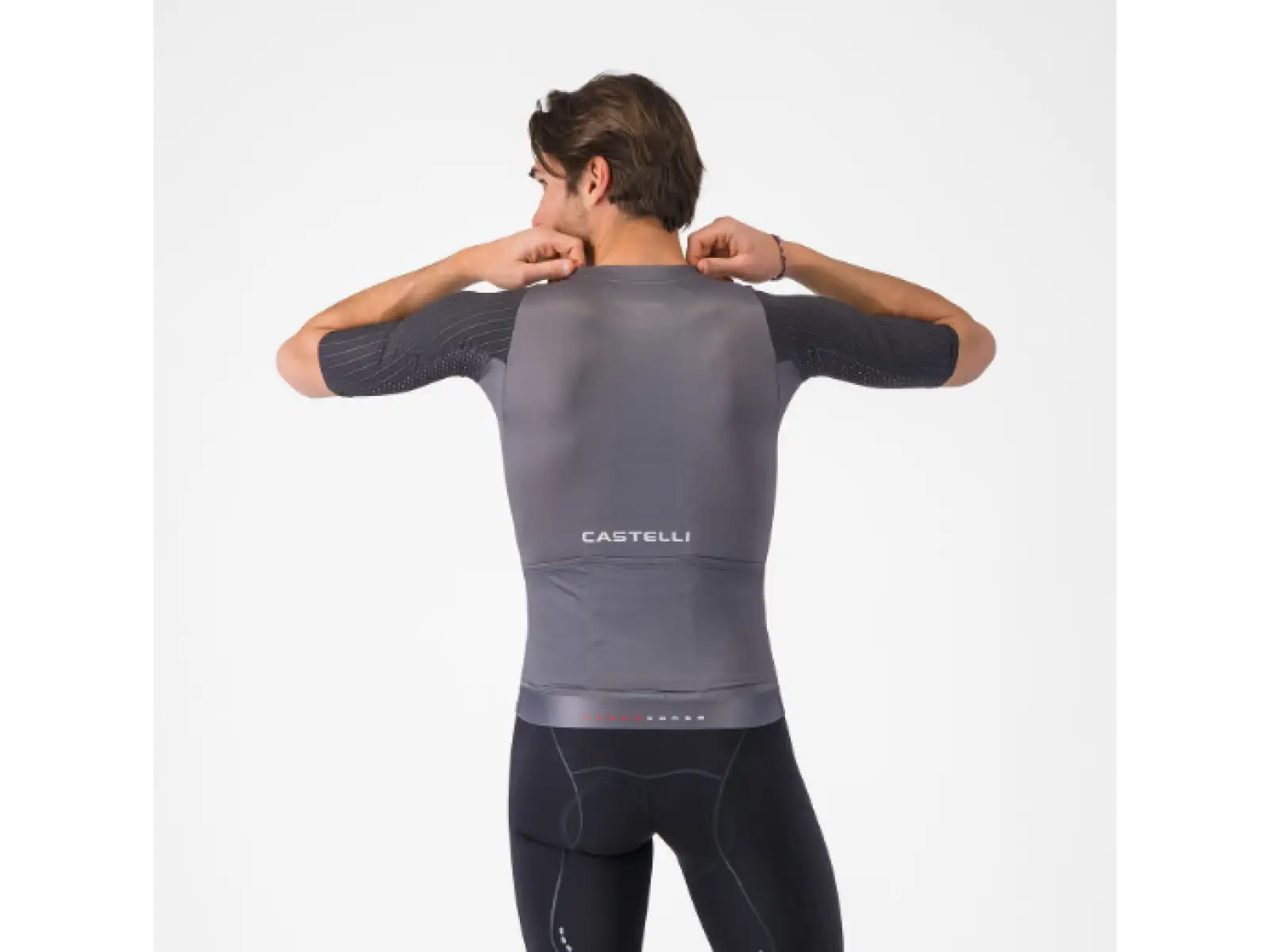 Castelli Aero Race 8S pánský dres krátký rukáv Smoky Gray