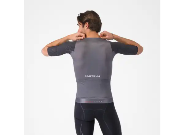 Castelli Aero Race 8S pánský dres krátký rukáv Smoky Gray