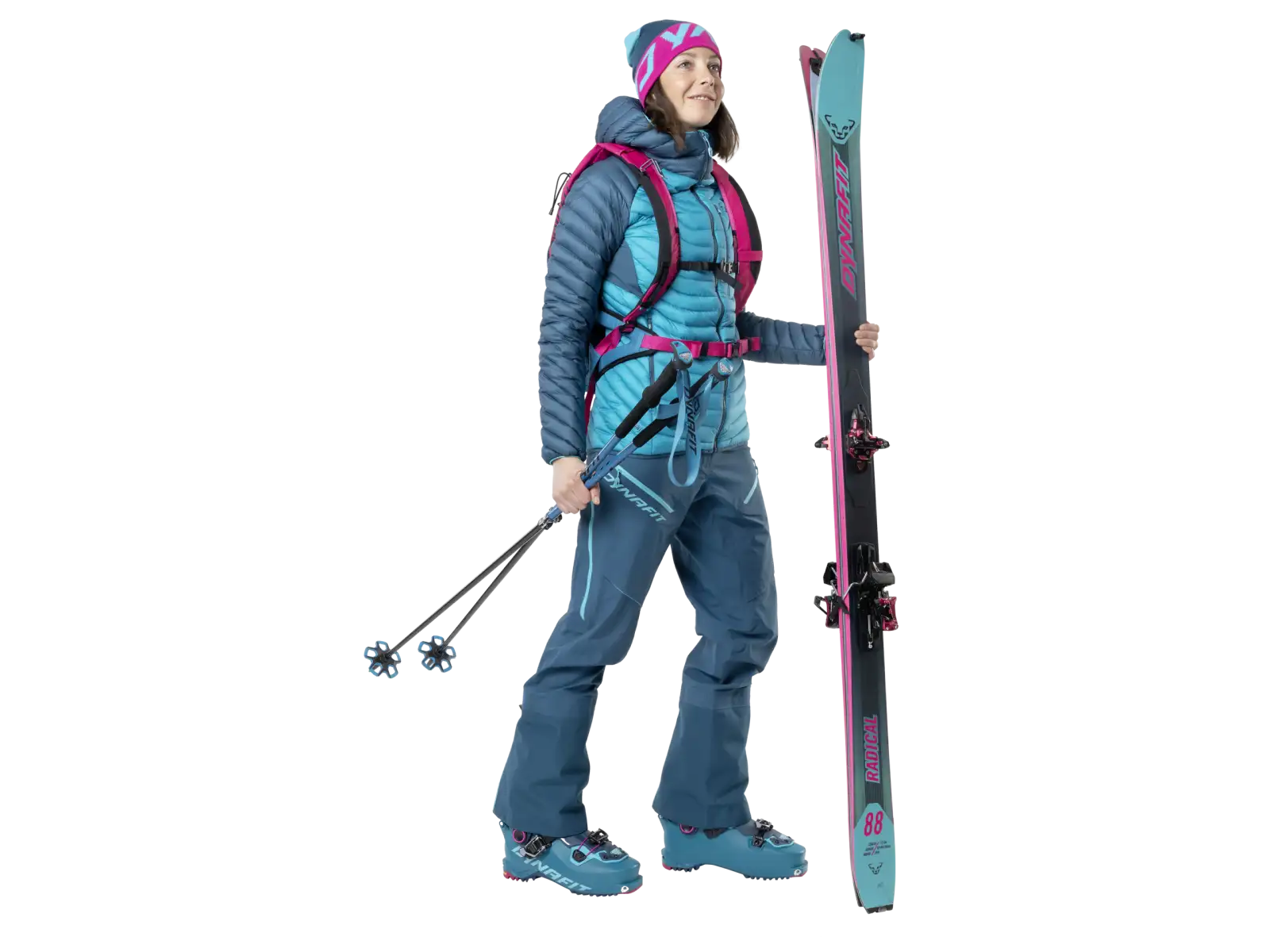 Dynafit Tour Vario 2.0 teleskopické hole Fluo Coral
