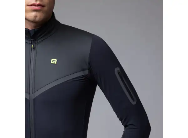 Alé R-EV1 Wool Speed pánská zimní cyklistická bunda Black