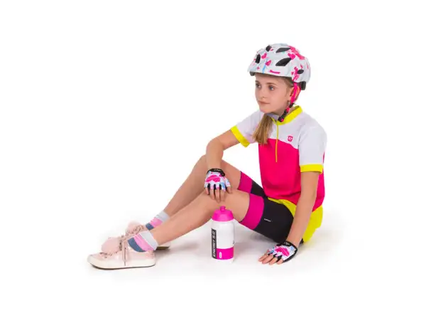 Etape Tiny dětské cyklistické rukavice krátké bílá