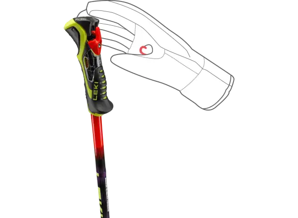 Leki WCR Pro Lite SL TR sjezdové hole  Bright red-violet-neonyellow