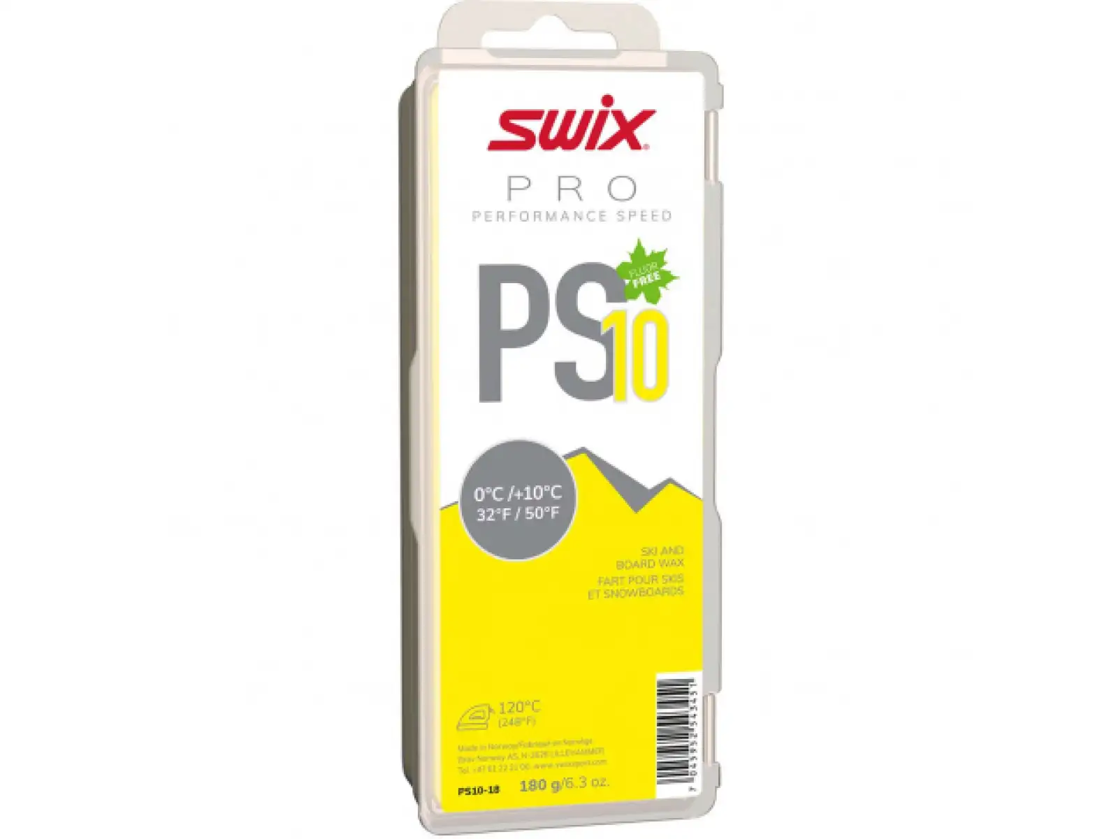 Swix PS10-18 Pure Speed skluzný vosk 180g