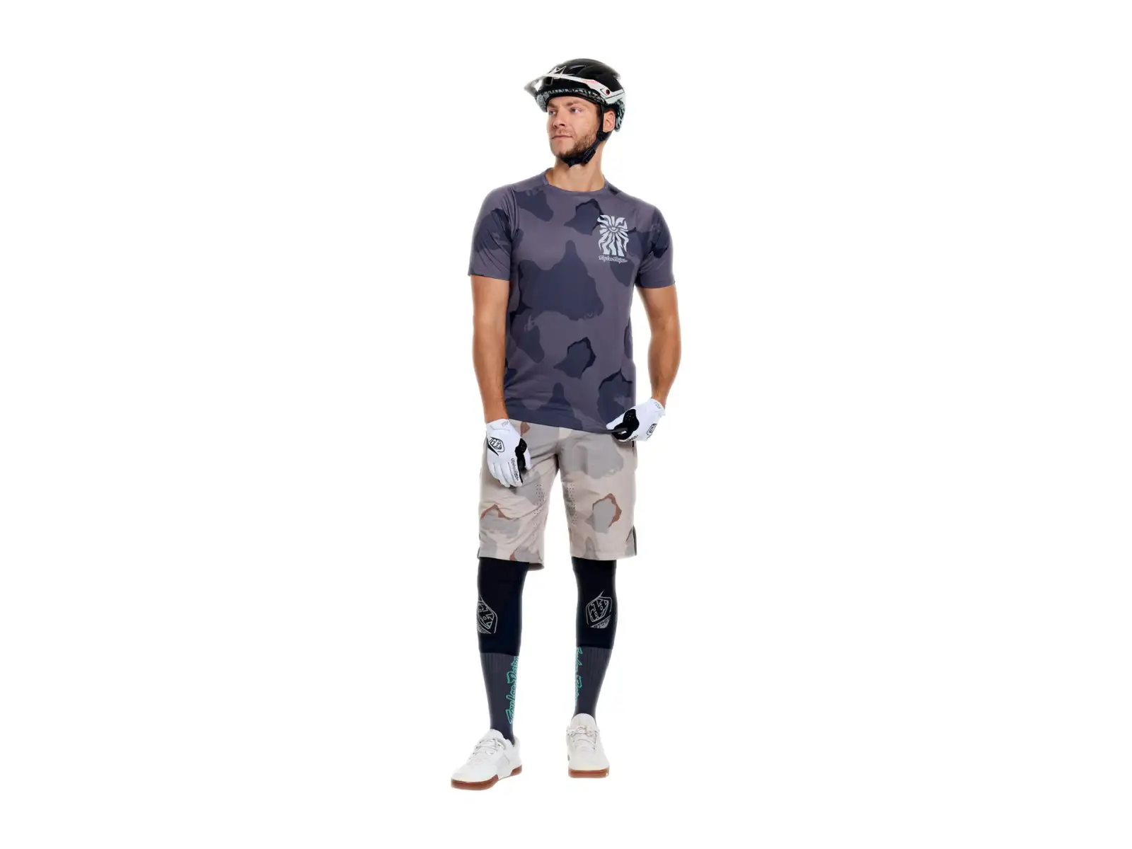 Troy Lee Designs Skyline Pro pánský dres krátký rukáv Flow Camo Carbon