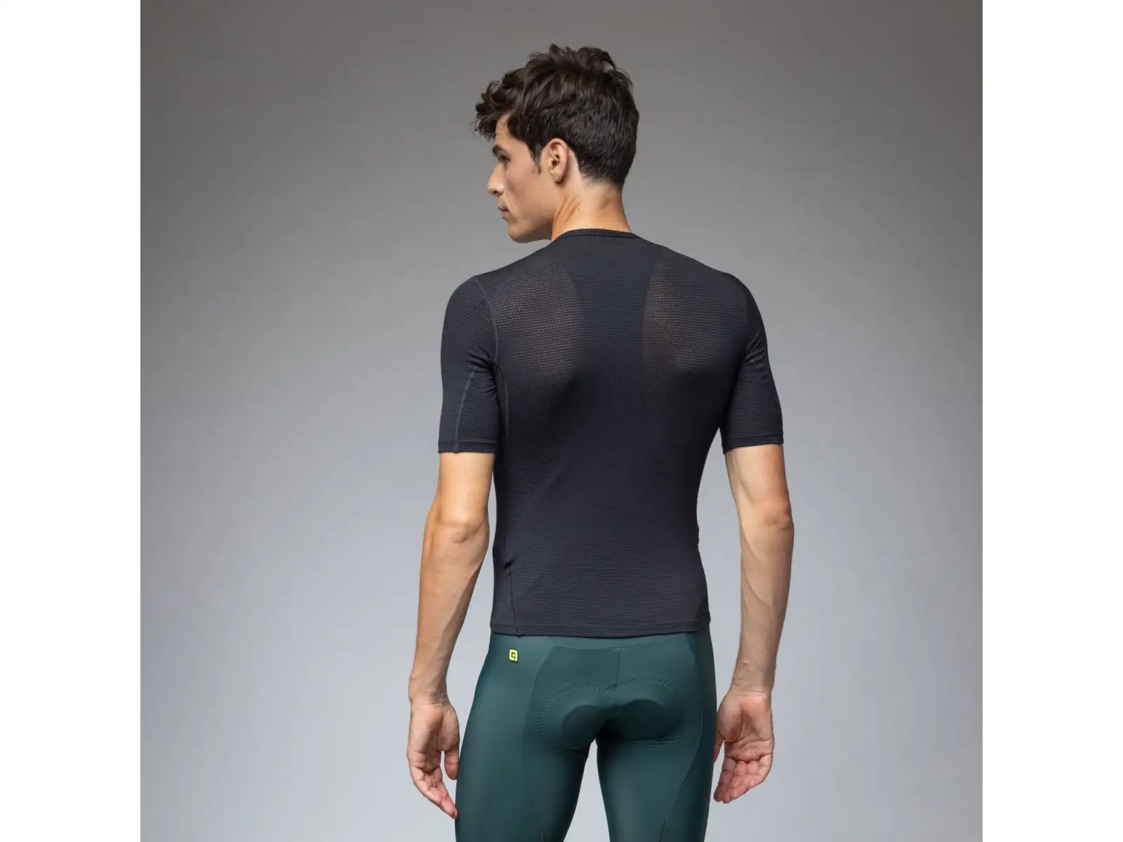 Alé Intimo Merino pánské spodní triko krátký rukáv Black