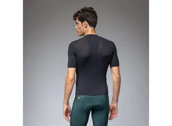 Alé Intimo Merino pánské spodní triko krátký rukáv Black
