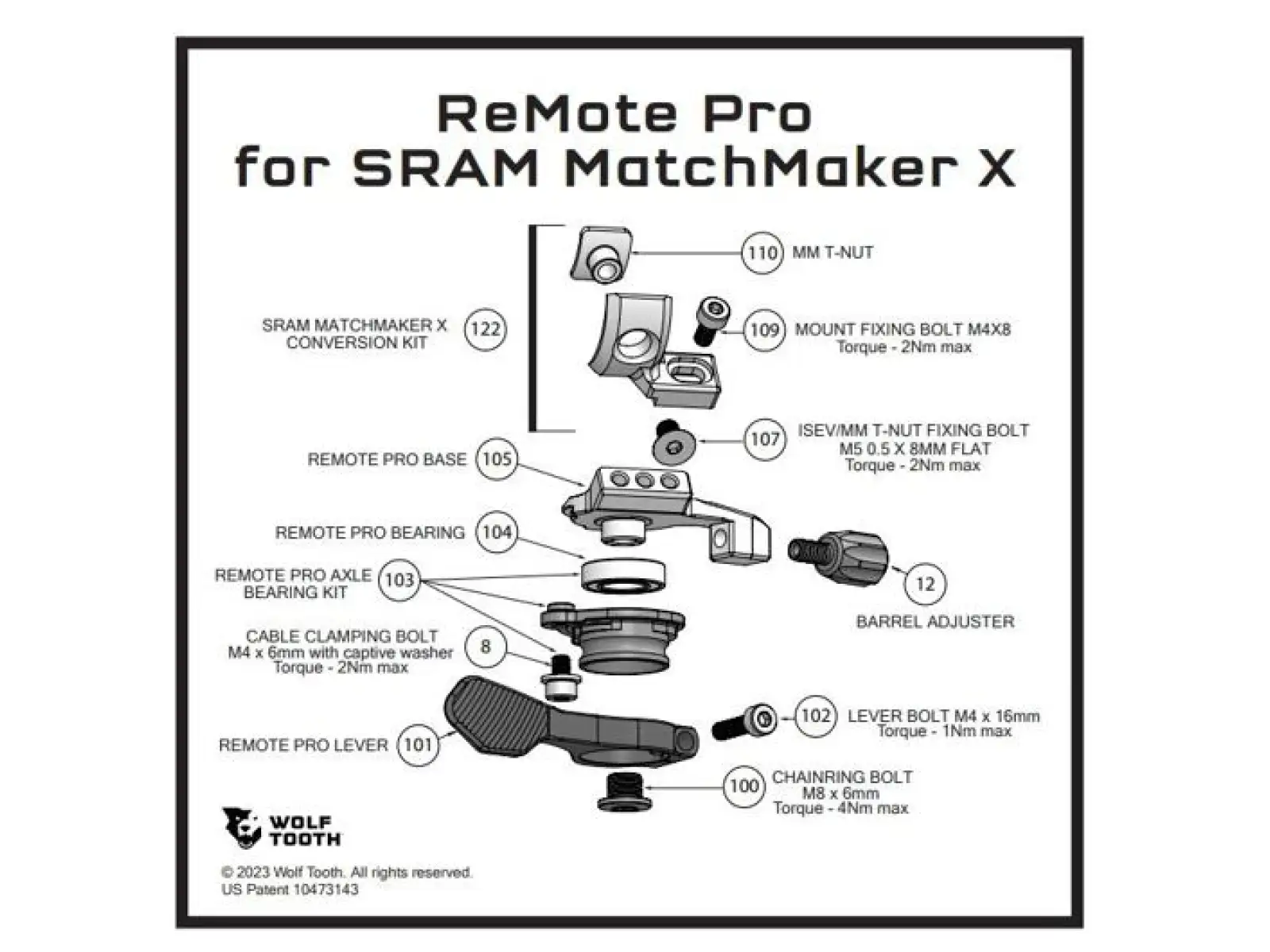 Wolf Tooth ReMote Pro adaptér Match Maker