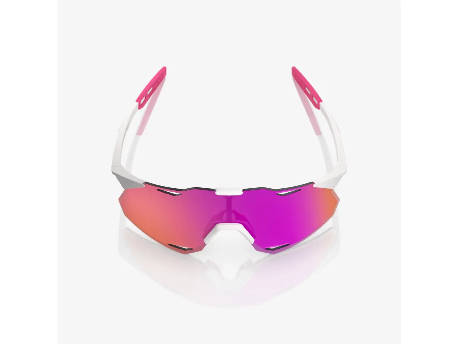 100% Hypercraft XS sportovní brýle Matte White/Pink/HiPER Vital Pink Mirror Lens