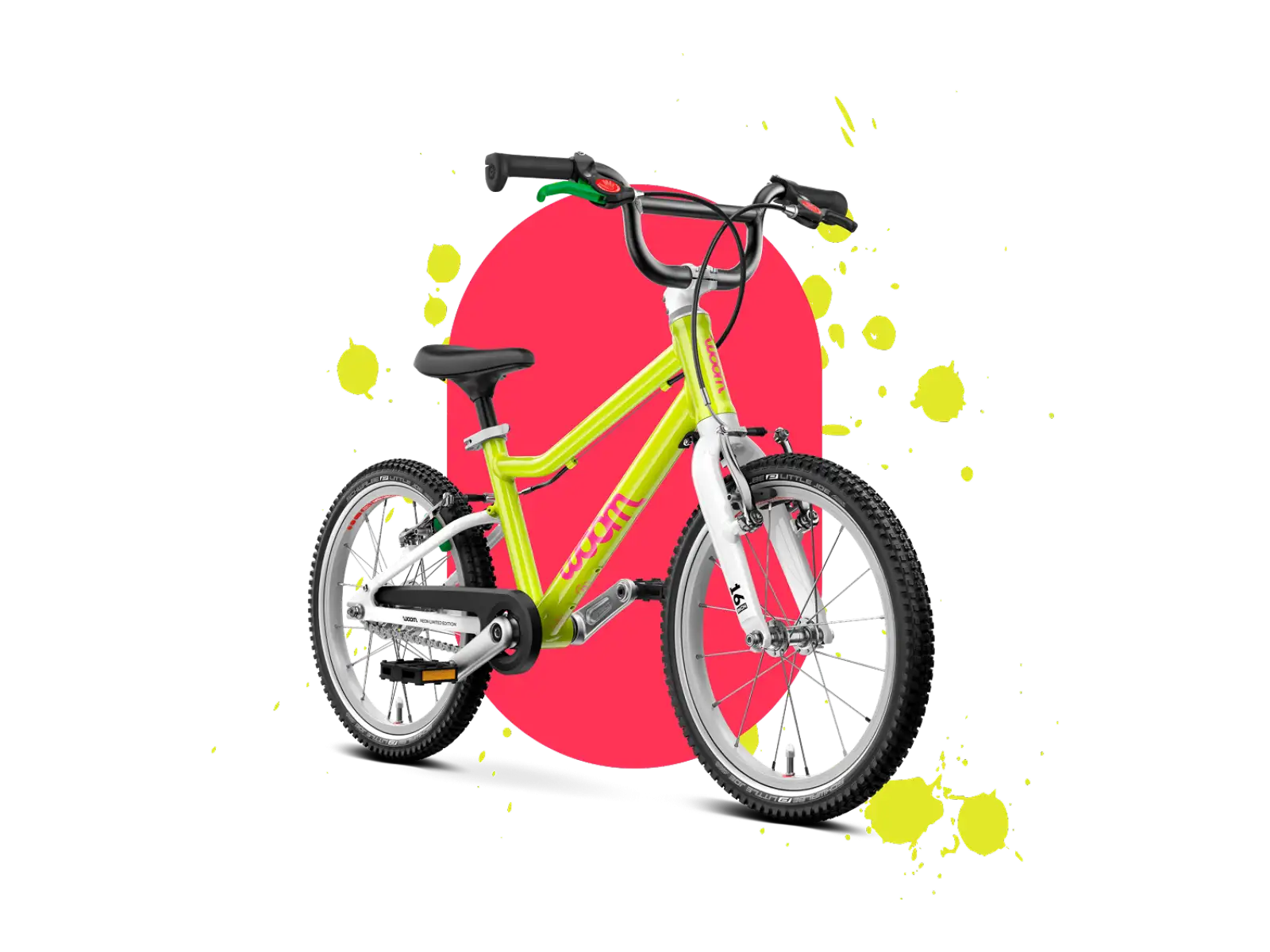 Woom GO 3 dětské kolo neon lime