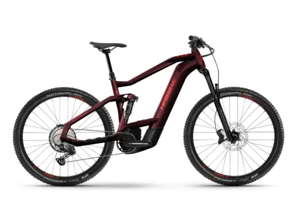 Haibike AllTrail 8 29" celoodpružené elektrokolo Tuscan/Neon red Gloss