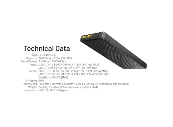 Nitecore výkonná Powerbanka NB10000 Gen3