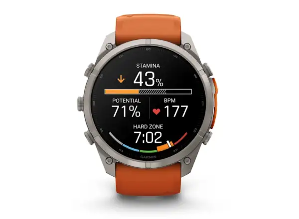 Garmin Fénix 9 Pro inReach 51 mm chytré hodinky  Titanium Autumn orange/Spark orange