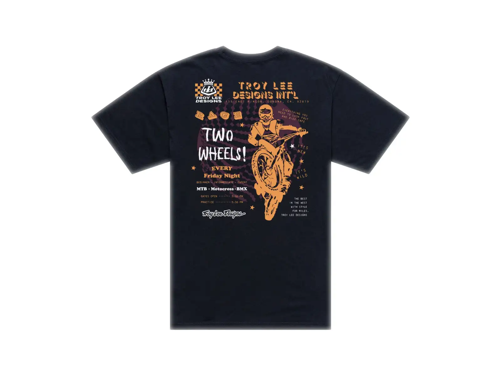 Troy Lee Designs Friday Night Line pánské triko krátký rukáv Black