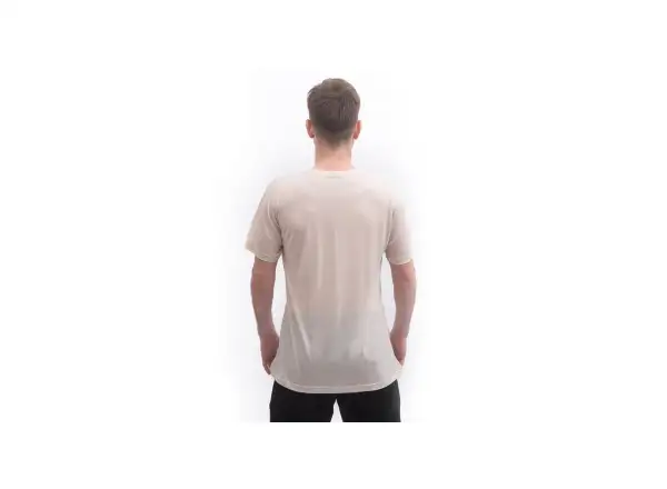 Sensor Merino Lite pánské triko krátký rukáv Mottled Beige