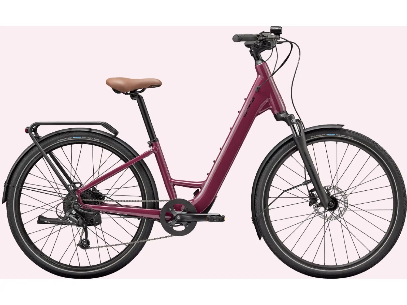 Cannondale Mavaro NEO SL 2 nízkonástupové městské elektrokolo Black Cherry