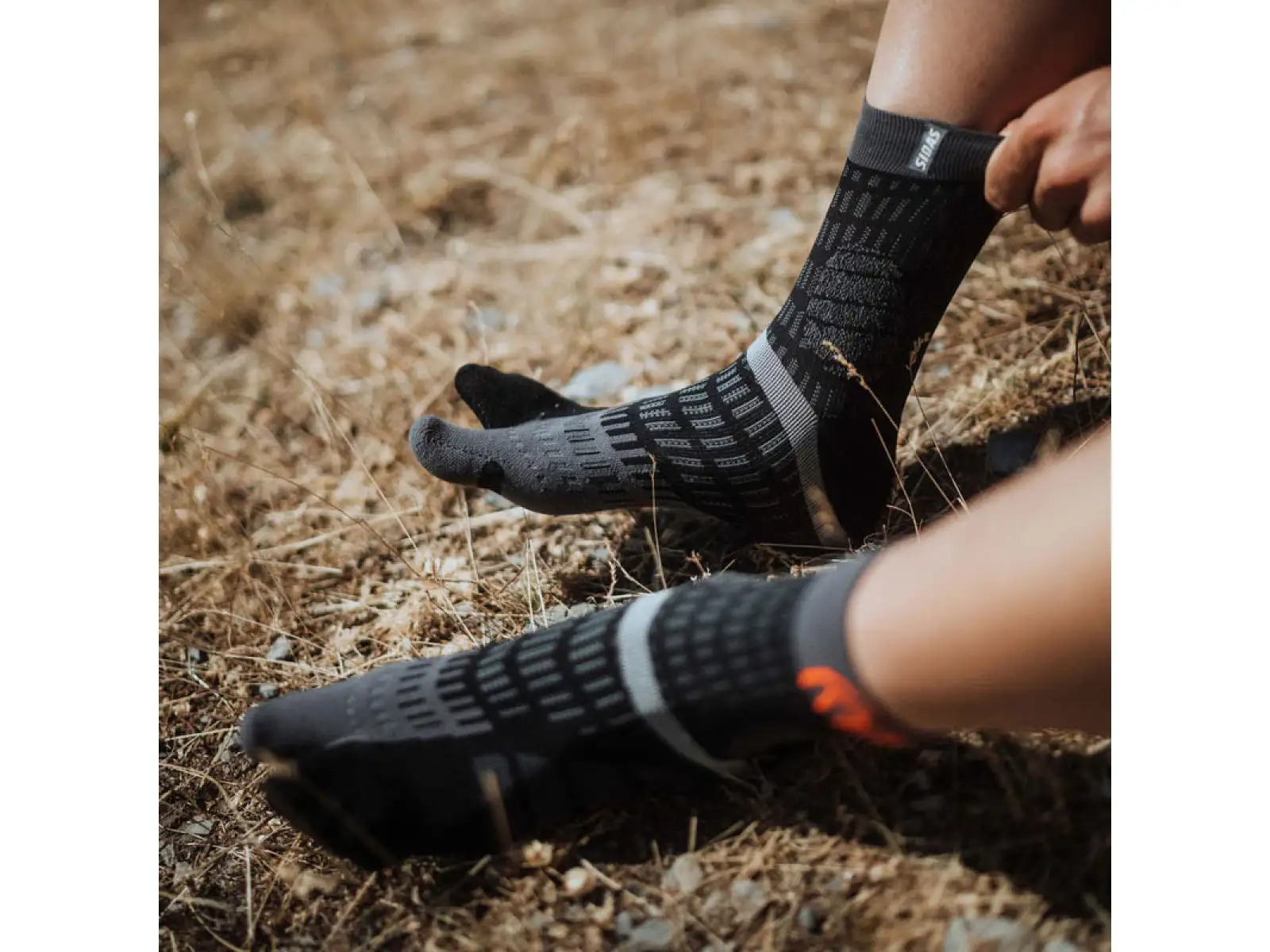 Sidas T-Free Trail běžecké ponožky Black/Grey