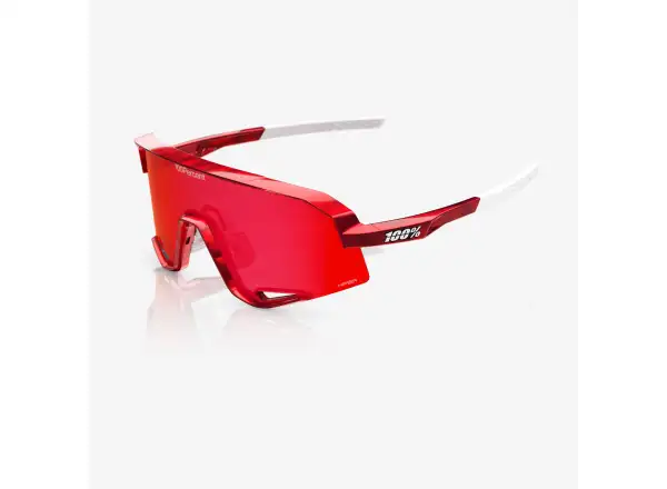 100% Slendale Pidcock Le cyklistické brýle Gloss Red Holographic HiPER Red Mirror Lens