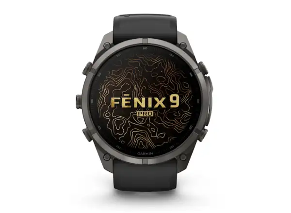 Garmin Fénix 9 Pro inReach 51 mm chytré hodinky Carbon gray DLC Titanium Black/Pebble gray