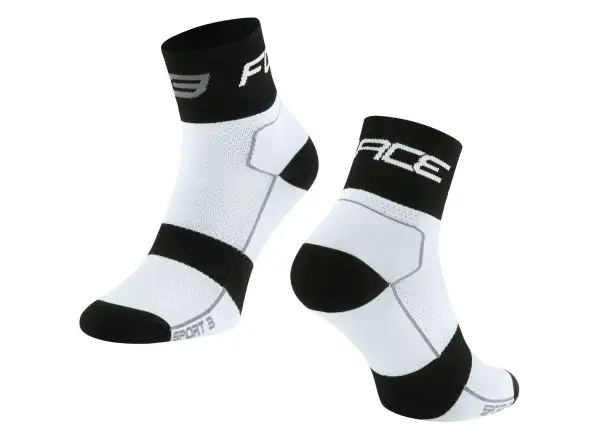 ne Force Sport 3 cyklistické ponožky bílá/černá