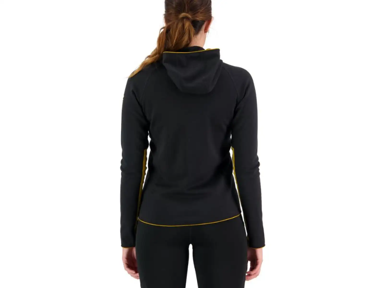 Mons Royale Approach Merino Shift Fleece Hood dámská mikina dlouhý rukáv černá